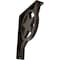 Ekena Millwork Austin Wrought Iron Bracket, (Triple center brace), Antiqued Brass 2"W x 7 1/2"D x 10"H BKTM02X07X10TAUABS - alternate 1